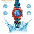 thumbnail image 5 of Monster Truck Reloj digital con luz 3D para niños, niños, niños, niños, resistente al agua, reloj escolar, 5 of 5