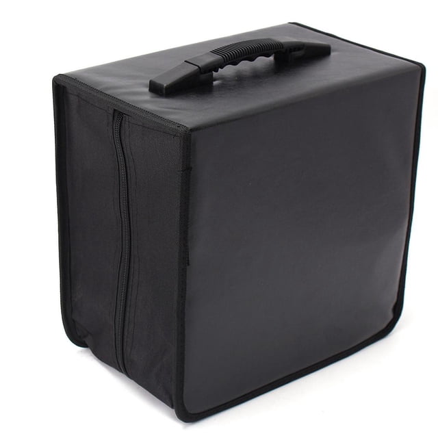 520disc Heavy Duty Cd Dvd Estuche para bolsa de almacenamiento Discos de material cuero Pu Soporte para DVD Negro 520pieces