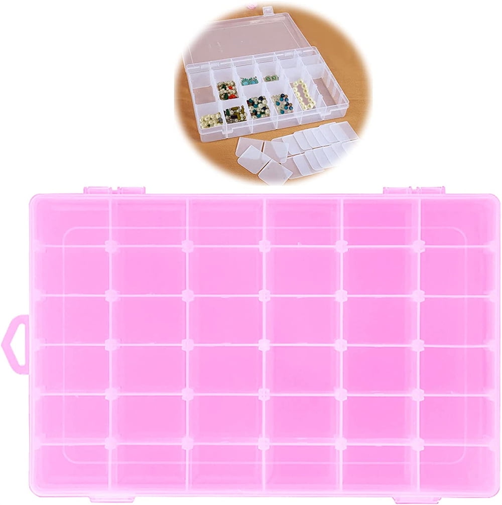 CloudKing 36 Grid Cells Multipurpose Plastic Storage Box with Removable  Dividers, White, Plastic Jewelry Grid Organizer Box with Imitation  Adjustable Dividers 36 Grid Boxes for Travel, Home, Women (Transparent)