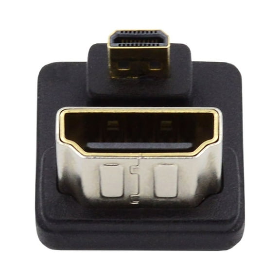 CY Micro HDMI 1.4 Male Type-D to HDMI Female Port Savers 360 Degree Up Opposite U Shape Back Angled Extension Adapter Converter