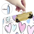 thumbnail image 3 of 12.5" x 9" Acrylic Clipboard with Gold Metal Clip Office and Classroom Essential Pink and Purple Hearts, 3 of 7