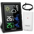thumbnail image 1 of Geevon Indoor Outdoor Thermometer Wireless, Color Display Weather Station Wireless Indoor Outdoor Thermometer, Temperature Humidity Monitor with Alarm Clock and Backlight, 1 of 9