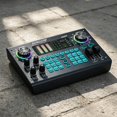 thumbnail image 3 of kowaku Broadcasting Sound Card 48V Specter Power Live Stream Audio Audio Controller 16 Effects Broadcast Sound Audio Controller for Streamers, Singers, Black, 3 of 10