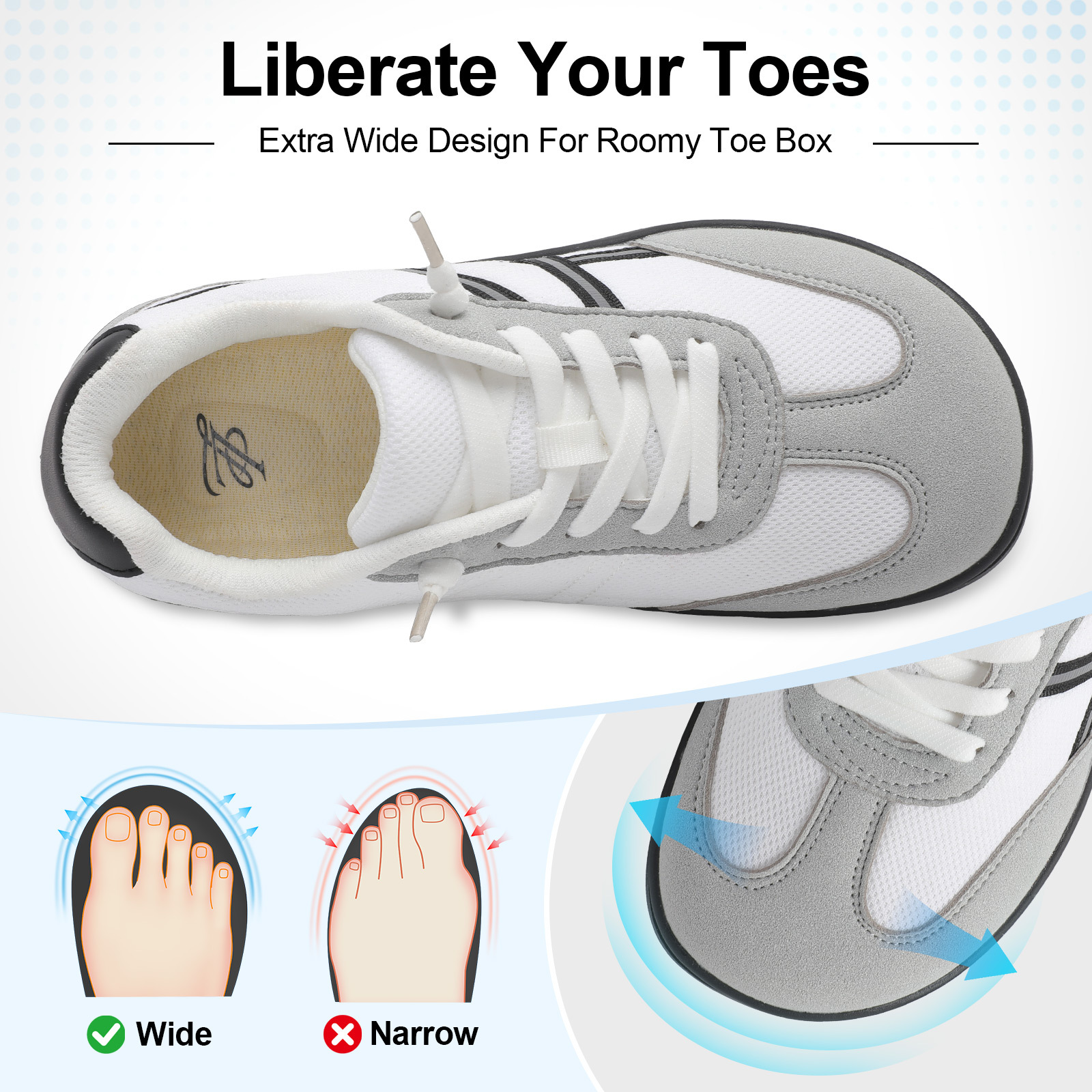 Barerun Women's Wide Toe Box Slip-On Walking Shoes photo 5