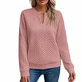 thumbnail image 2 of Women's Sweatshirts Plus Size Solid Long Sleeve Pullover Round Neck Casual Fashion Top, 2 of 7