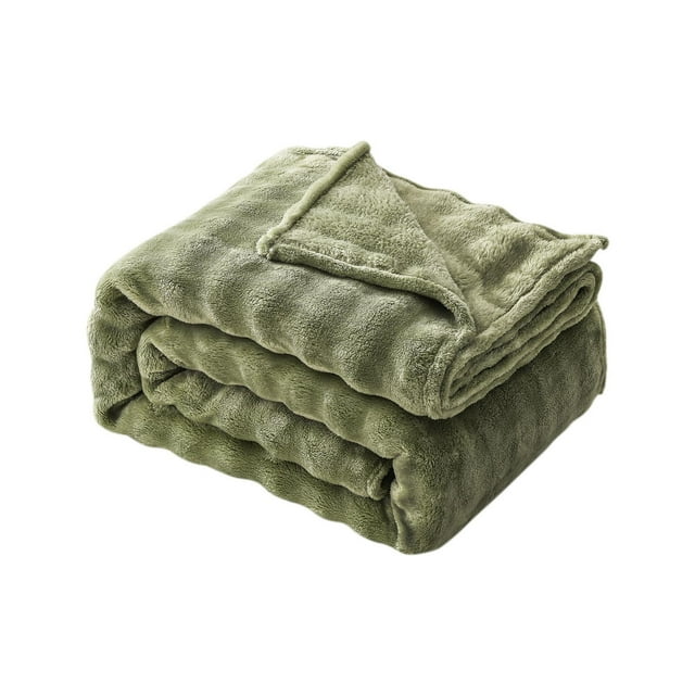 Solid Colour Flannel Rabbits Hair Blanket Nap Cover Blanket Heavy Sofa Blanket Velvet Blanket