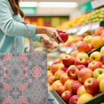thumbnail image 4 of Artistic Floral Print Reusable Shopping Bag - Durable & Washable Grocery Tote, 4 of 6