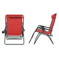 thumbnail image 4 of Woodard Outdoor Zero Gravity Steel Chair With Cupholders, Deep Red, 4 of 6
