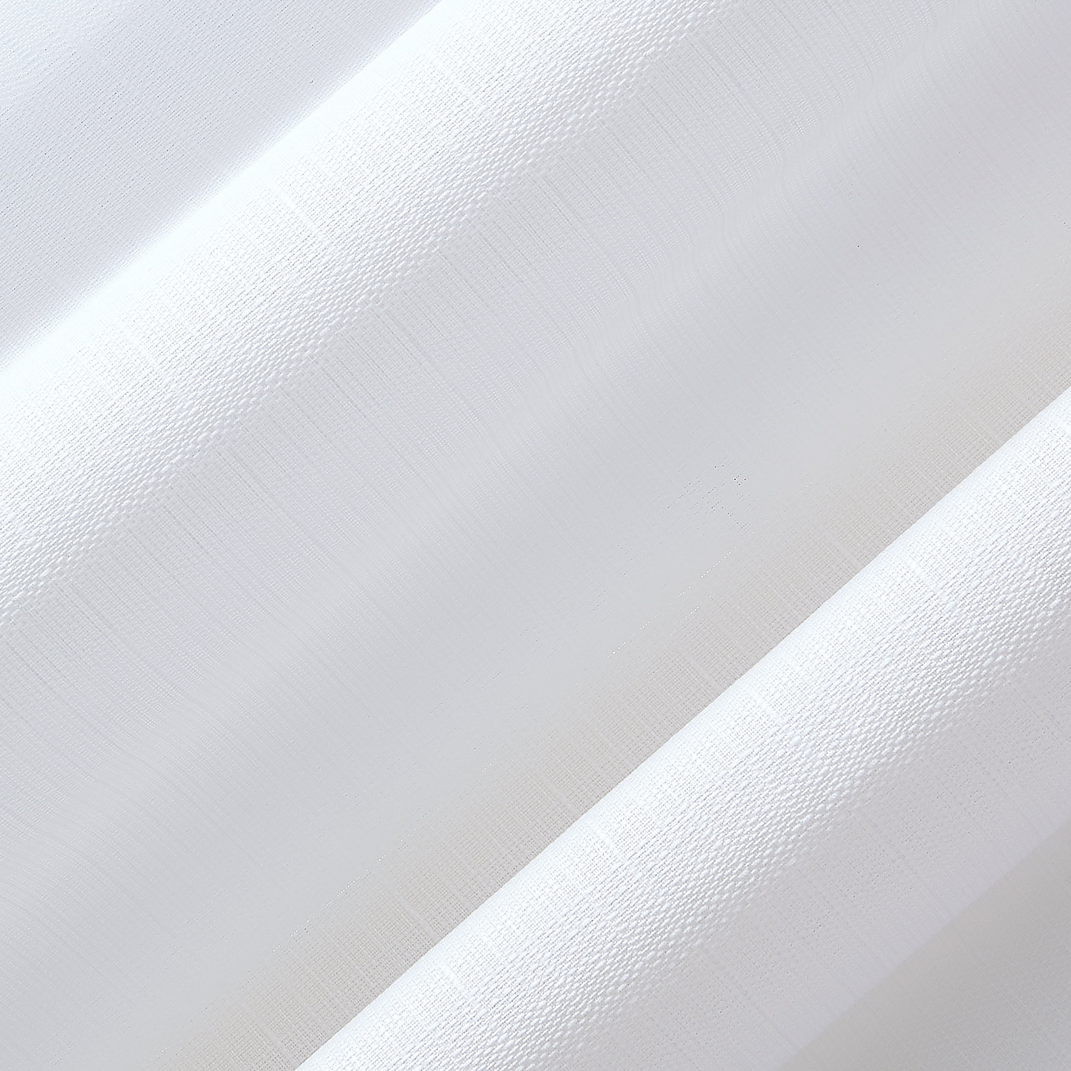 Mainstays Lauren Semi Sheer Textured Solid Rod Pocket Curtain, Single Panel, White, 38" W x 84"L