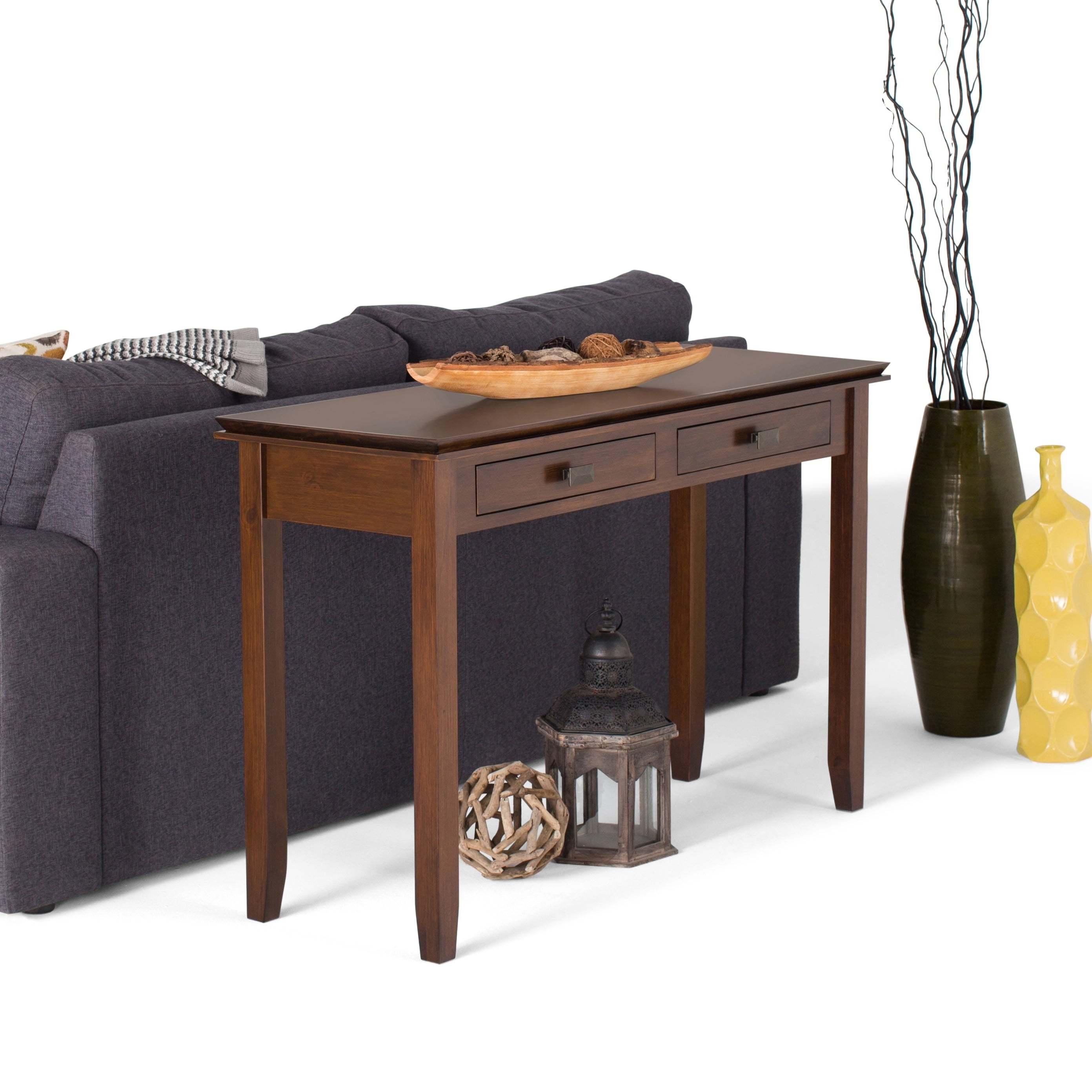 WyndenHall Stratford Solid Wood 54 inch Wide Contemporary Wide Console