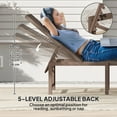 thumbnail image 4 of Outsunny Wicker Outdoor Lounge Chair, Reclining Tanning Chair, Brown, 4 of 10