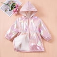 thumbnail image 2 of Spring Hooded Jackets for Girls and Boys Zipper Long Sleeved Elastic Waist With Velvet Coat Colorful Cool Zipper Jackets, 2 of 9