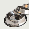 thumbnail image 2 of Greeniant Cuenco para perros de acero inoxidable, alimentador de alimentación de viaje, cuenco de agua para mascotas, perros, gatos, cachorros, cuenco de Suministros para perros  18 cm, 2 of 8