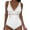 White, variant on UTSJKR Women's Tummy Control Swimsuits Mesh Flattering One Piece Push Up High Waisted Bathing Suits Slimming V Neck Swimwear Red L