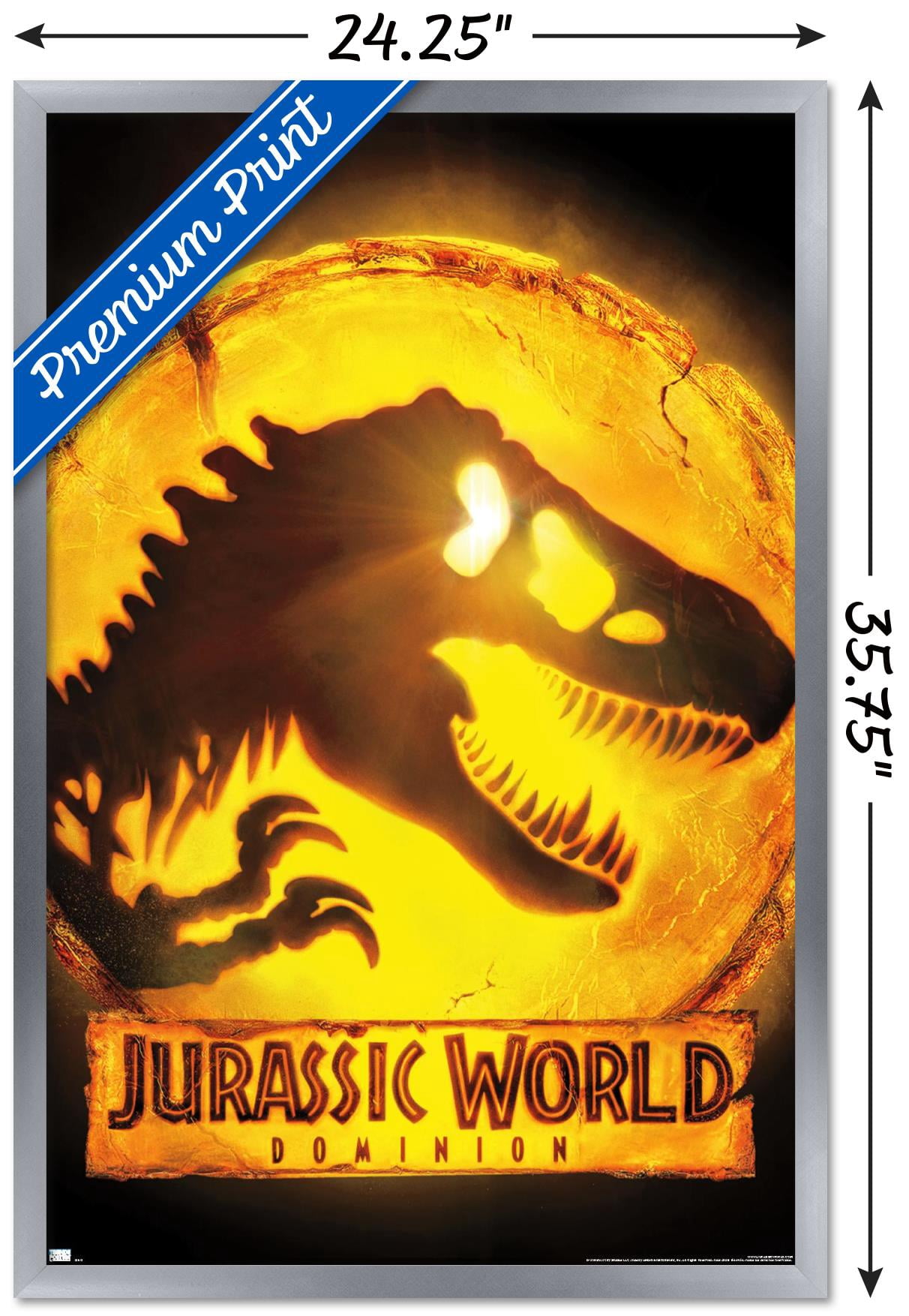 Jurassic World: Dominion - Logo One Sheet Wall Poster, 22.375" x 34" Framed