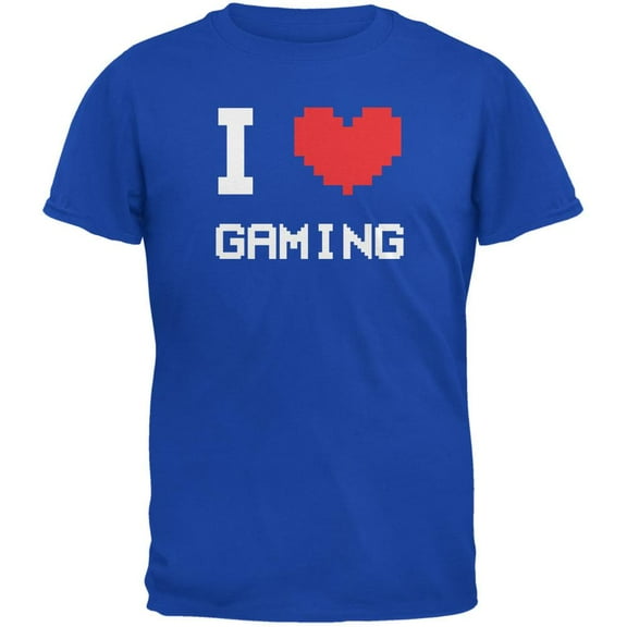 I Heart Gaming 8 Bit Royal Youth T-Shirt - Youth Small
