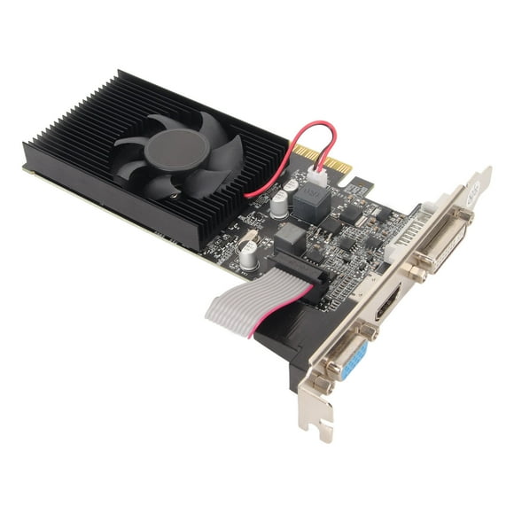 Tarjeta gráfica GT210 1G DDR3 con ventilador de refrigeración, compatible con 64 bits, VGA, DVI, interfaz multimedia HD, DirectX10.1, tarjeta gráfica para PC