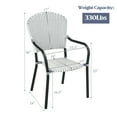 thumbnail image 2 of Gymax Set of 4 Patio Rattan Dining Chairs Stackable Armrest No Assembly, 2 of 10