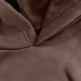 thumbnail image 4 of YUGYXL Fleece Lined Hoodie for Women Winter Warm Long Sleeve Pullover Sweatshirt Cozy Top Brown Hoodie XL, 4 of 4