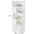 thumbnail image 2 of Tribesigns 5-Tier Corner Bookshelf with 2 Drawers, 66.9-Inch Tall Corner Bookcase Shelf, Modern Simple Corner Storage Cabinet, 2 of 4