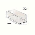 thumbnail image 3 of 2/4/6pcs Refrigerator Storage Bins, Stackable Space-Saving Organizer Bins, Fridge Transparent Bins With Handles, Kitchen Organizer Fruit Container, For Freezer, Pantry, Cabinets, Drawer And Shelves,, 3 of 4