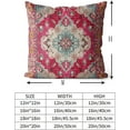 thumbnail image 3 of Boho Throw Pillow Covers 16x16 inch Set of 2 Monaco Rug Persian Carpet Double Sided Pattern Cotton Soft Pillow Case Cushion Cover Pillowcase for Couch Sofa Bed Decorative (Red), 3 of 6