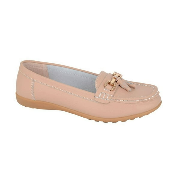 Boulevard Womens Tassel Action Leather Loafers