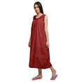 thumbnail image 3 of Moomaya Solid Round Neck Nursing Sleepwear For Women Cotton Nightdress, 3 of 6