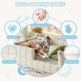 thumbnail image 4 of Bellemave Toddler Floor Bed with Teddy Fleece, Low-to-Ground Kids Bed Frame with Full Padded Guard Rails, Montessori Floor Beds, Standard Crib Size for Boys & Girls, White, 4 of 12