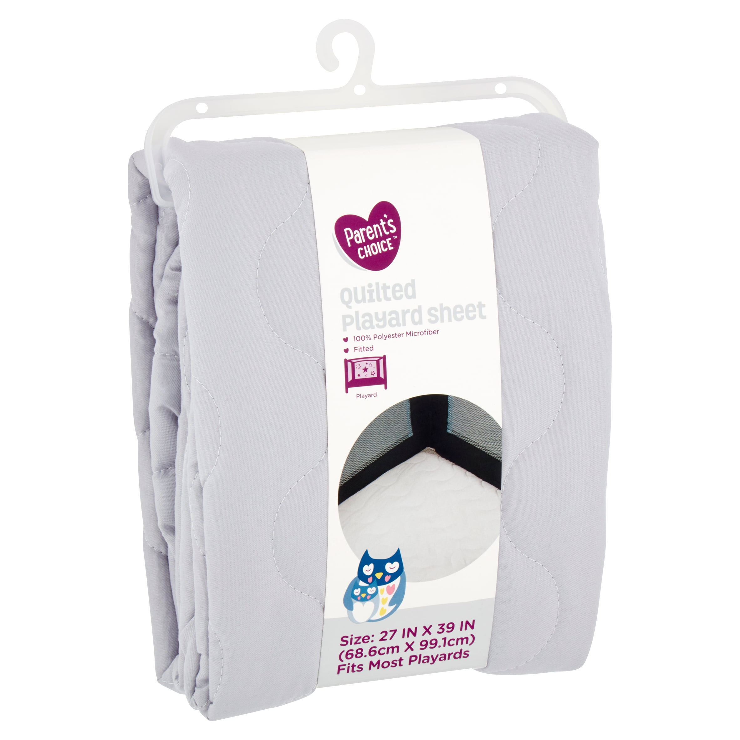 Parent's Choice Gray Quilted Playard Sheet