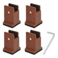 thumbnail image 2 of 4 Piezas De Muebles Ajustables Elevadores De Sofá De Servicio Pesado Con Abrazadera De Tornillo No Liso De Cama De Goma De Goma Soportes Para Protección De Piso Y Estabilidad, 2 of 7