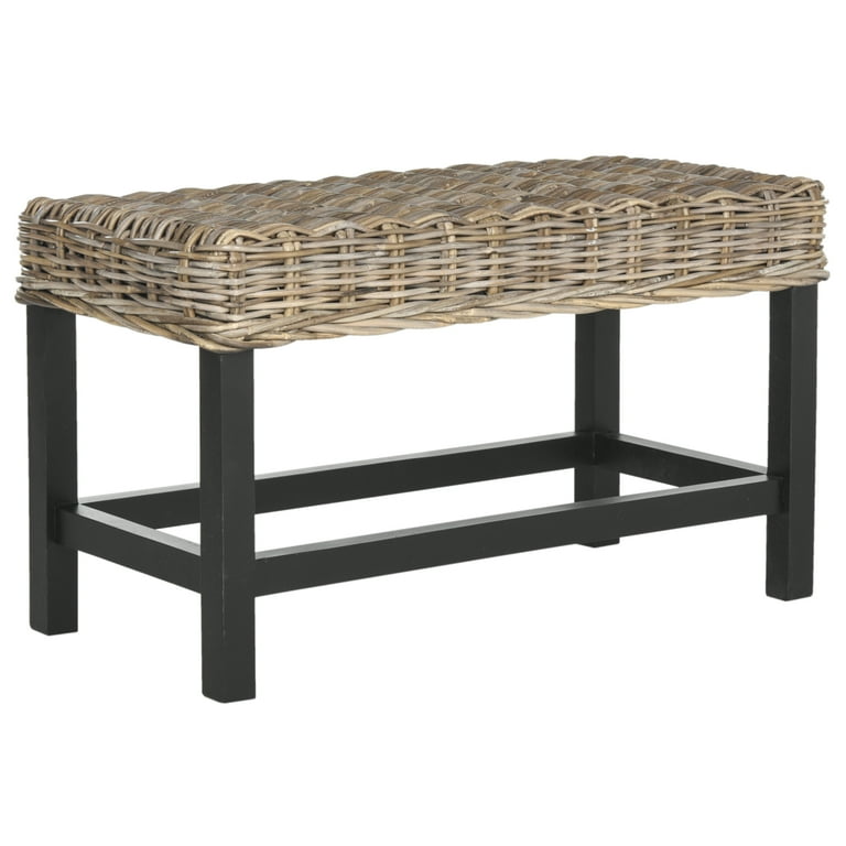 Safavieh Omari Nautical Rustic Wicker Bench Walmart