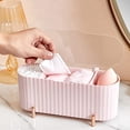 thumbnail image 4 of Rangement pour Cotons-Tiges à 3 Compartiments, Distributeur de Cotons-Tiges, Distributeur (Rose), 4 of 4