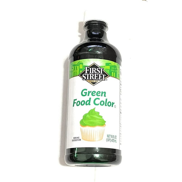 16oz Green Food Coloring Egg Color Dye First Street Brand