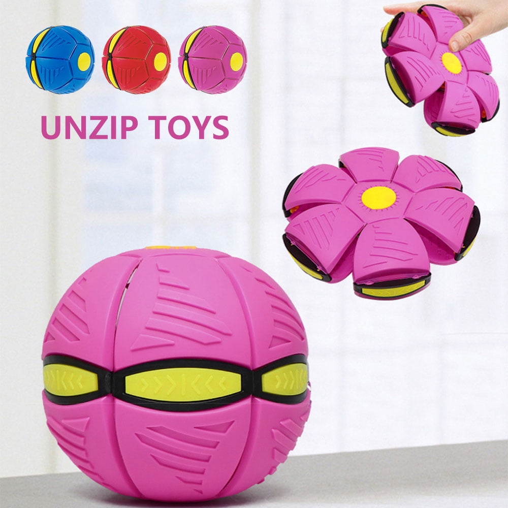 BALL Phlat Ball Style Flying UFO Throw Disc Soft Outdoor Kids Novelty-Multicolors 