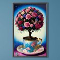 thumbnail image 1 of Cuadros Decorativos 5D bricolaje taladro redondo completo diamante pintura flor kit decoración del hogar arte artesanía (3) Wdftyju embutido en tela, 1 of 1