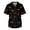 Black, variant on Men's Halloween Scrub Tops V-Neck Short Sleeve Bat Pattern Print Work Tunic with Chest Pocket and Front Pockets Pullover Medical Uniform Black L