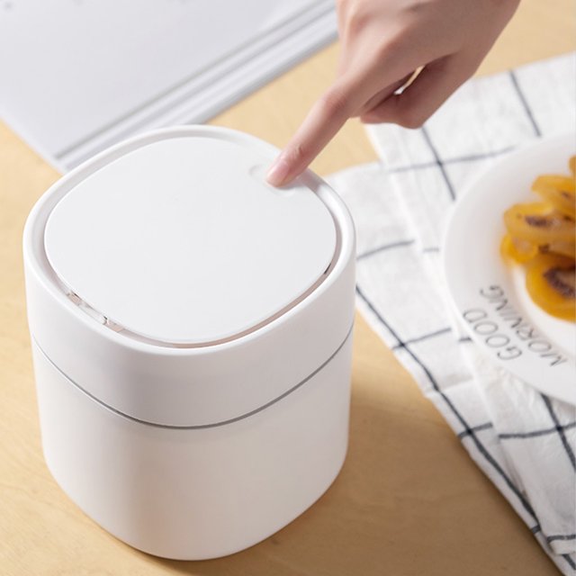 Cubo de basura de escritorio, Mini cubo de basura, caja de barril de artículos diversos de plástico, suministros de oficina