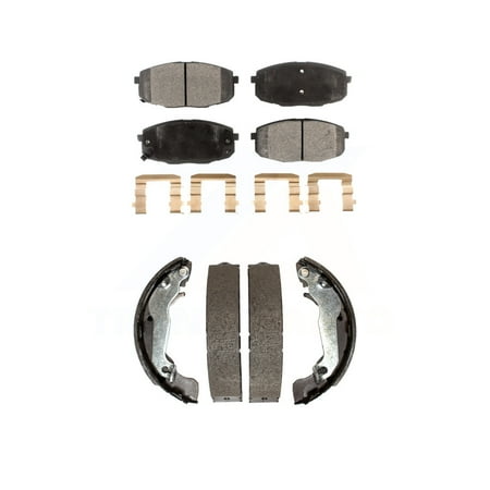 Transit Auto - Front Rear Ceramic Brake Pads And Drum Shoes Kit For ...