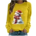 thumbnail image 2 of WXLWZYWL Christmas Shirts for Women Cotton Gnomes Funny Merry Christmas Sweatshirts Cute Long Sleeve Xmas Holiday Pullover Top, 2 of 4