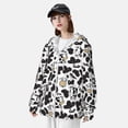 thumbnail image 3 of Saiise Cow Pattern Sun Protection Hoodie for Men and Women, Lightweight Quick-Dry Windproof with Hood and Zip-Small, 3 of 7