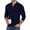 Navy, variant on HAOMEIL Men's Polo Shirts Muscle V Neck T-Shirts Long Sleeve Slim Fit Polo Shirts for Men