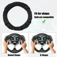 thumbnail image 4 of Unique Bargains Steering Wheel Cover Universal Elastic Stretch Antislip Breathable Microfiber Ice Silk Wheel Protector for Car Black, 4 of 7