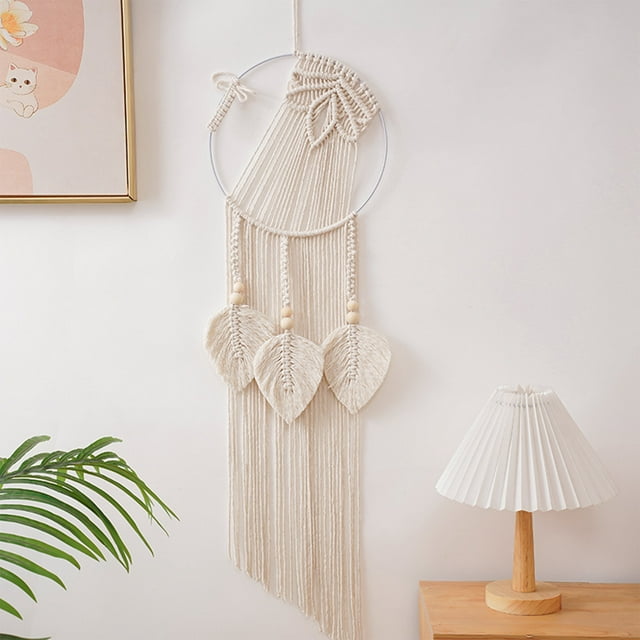 Hand Woven Dreamcatcher Hanging Wall Decoration Leaf Wall Hanging Dreamcatcher Pendant Home Decoration European Furniture Style Home Decorations