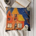 thumbnail image 3 of SHANXI Throw Pillow Covers Halloween Decor Pumpkin///Ghost/Witch Pattern Pillow Case with Trick or Treat/Halloween Night Time Quote 20x20in, 3 of 5
