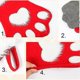 thumbnail image 5 of Calcetín navideño Garra de perro de pelo largo Calcetines navideños Adornos para árboles de Navidad Decoraciones navideñas (22 * 44 cm) rojo, gris, blanco 2 piezas, 5 of 5