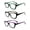 Green, Yellow and Purple, variant on EYE ZOOM 3 Pack Ladies Tortoise Shell Plastic Frame Cat Eye Style Reading Glasses for Women, Green, Yellow, Purple, +3.00