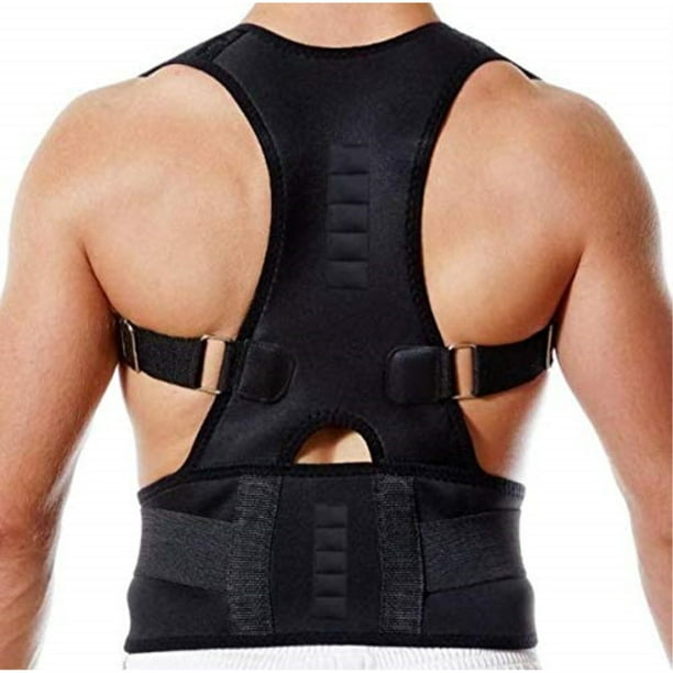 fully adjustable back brace posture corrector with lumbar