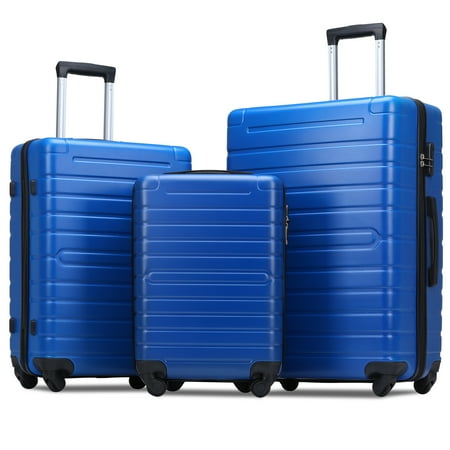 Merax Travelhouse 3 Piece Hardside Luggage Set