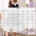 thumbnail image 4 of OGLCCG Girls Long Sleeve A-Line Dress Pleated Hem Bow Shoulder School Party Dress Summer Trendy Flowy Dress 7-12 Years, 4 of 5